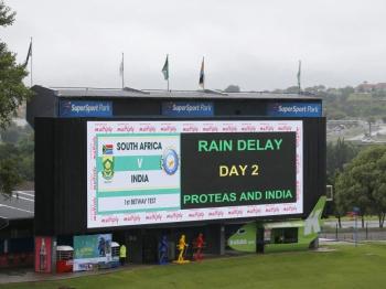 भारत बनाम दक्षिण अफ्रीका दिन 2 का पहला सत्र गीला आउटफील्ड के कारण किया गया रद्द 