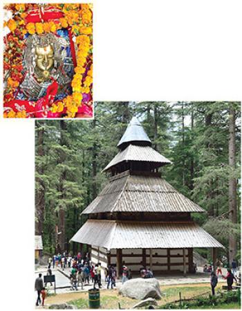 देवदार के घने जंगलों में स्थित  हिडिम्बा देवी मंदिर