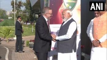 IND-AUS: ऑस्ट्रेलियाई PM के साथ मैच देखने पहुंचे पीएम मोदी