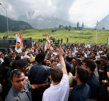 राहुल गांधी ने सोनमर्ग का किया दौरा  
