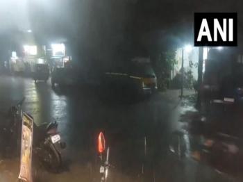 चेन्नई शहर के कई हिस्सों में हुई तेज बारिश 