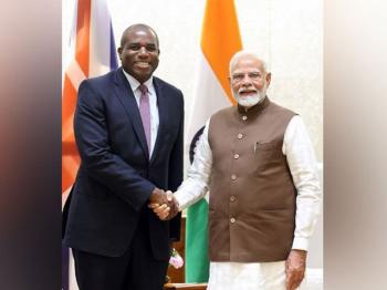 ब्रिटेन के विदेश सचिव लैमी ने प्रधानमंत्री मोदी से की मुलाकात 