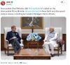 जम्मू-कश्मीर के मुख्यमंत्री उमर अब्दुल्ला ने प्रधानमंत्री नरेंद्र मोदी से की मुलाकात