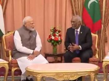 प्रधानमंत्री मोदी और मालदीव के राष्ट्रपति की बैठक  