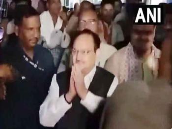 जोधपुर हवाई अड्डे पर पहुंचे भाजपा अध्यक्ष जेपी नड्डा