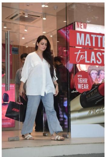 Dia Mirza spotted  outside store in khar