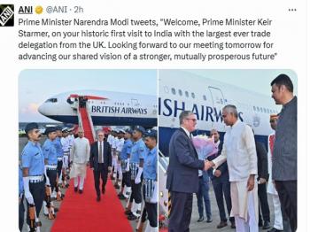 प्रधानमंत्री मोदी ने ऑस्ट्रेलियाई प्रधानमंत्री का किया स्वागत 