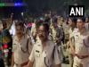 काली पूजा विसर्जन से पहले पुलिस ने निकाला फ्लैग मार्च 