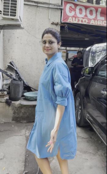 #shamitashetty  Clicked At Juhu Saloon