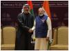 PM मोदी द्वारा अबू धाबी के क्राउन प्रिंस शेख खालिद बिन मोहम्मद बिन जायद अल नाहयान के साथ द्विपक्षीय बैठक 