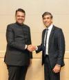 CM देवेंद्र फडणवीस ने UK के पूर्व प्रधानमंत्री श्री ऋषि सुनक से की मुलाकात 