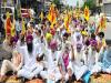 बाढ़ पीड़ितों को मुआवज़ा न मिलने के विरोध में मज़दूर और किसान यूनियनों का विरोध प्रदर्शन