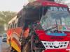 डेरा ब्यास जा रही बस की ट्रक से जोरदार टक्कर