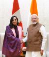 PM मोदी ने कनाडा की विदेश मंत्री अनीता आनंद से की मुलाकात 