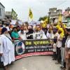 परविंदर सिंह झोटा की हत्या के विरोध में चोगावां चौक पर विरोध प्रदर्शन