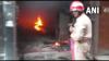 जगतपुरी इलाके के पास एक मीटर बोर्ड में लगी आग 