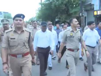 कांवड़ यात्रा और मुहर्रम से पहले पुलिस ने किया रूट मार्च 
