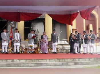 नेपाल की राष्ट्रपति ने अंतरिम सरकार में 4 नए मंत्रियों को दिलाई शपथ 