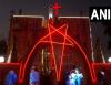 जम्मू में क्रिसमस की पूर्व संध्या पर सेंट मैरी गैरीसन चर्च को लाइटों से सजाया गया